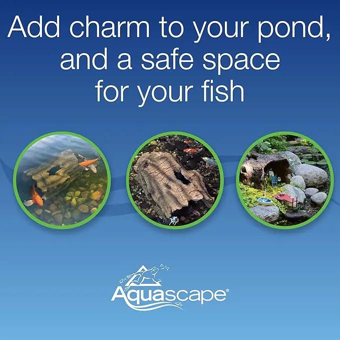 Aquascape 78324 Koi Predator Control Faux Log Fish Cave, Brown by GreenHaven Gardens