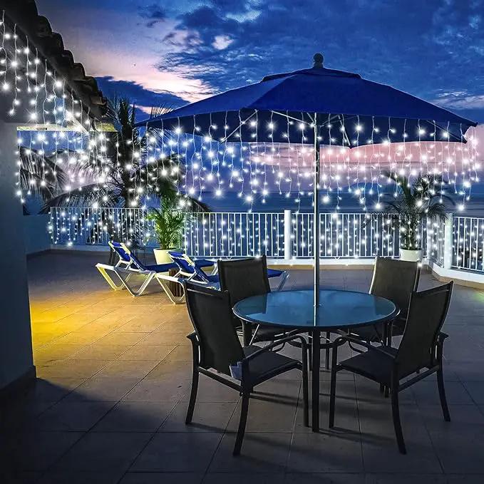 Christmas Icicle Lights Outdoor, 640 LED 66FT Icicle Lights for Outside with 8 Modes Timers, Waterproof Plug in Connectable String Light for House Roof Garden Party Wedding Decorations, White by GreenHaven Gardens