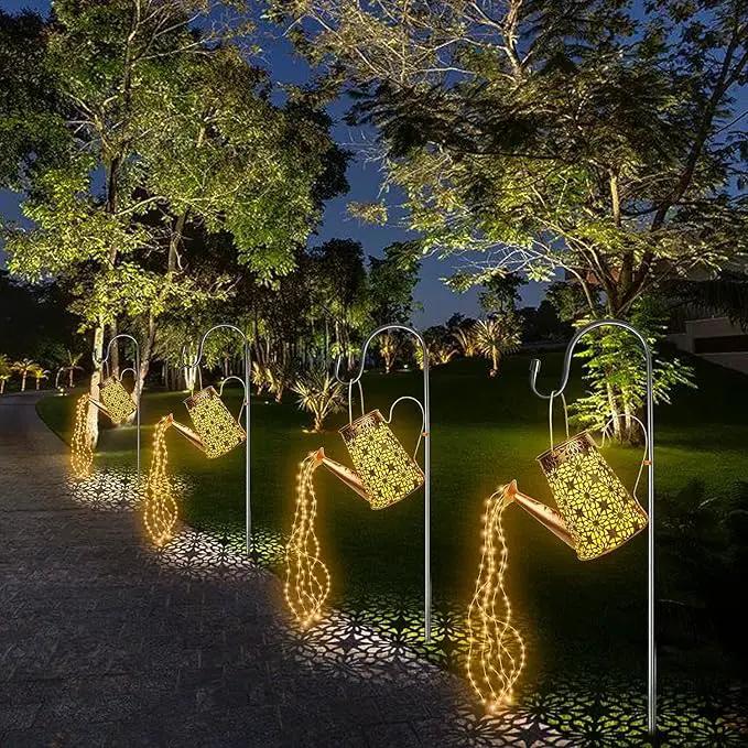 Forlivese 2PCS Solar Watering Can with Lights, Solar Lights Outdoor Decorations with Hanging Solar Garden Lights with Bracket Waterproof Watering Can Landscape Light for Patio Gardening Pathway 36LED by GreenHaven Gardens