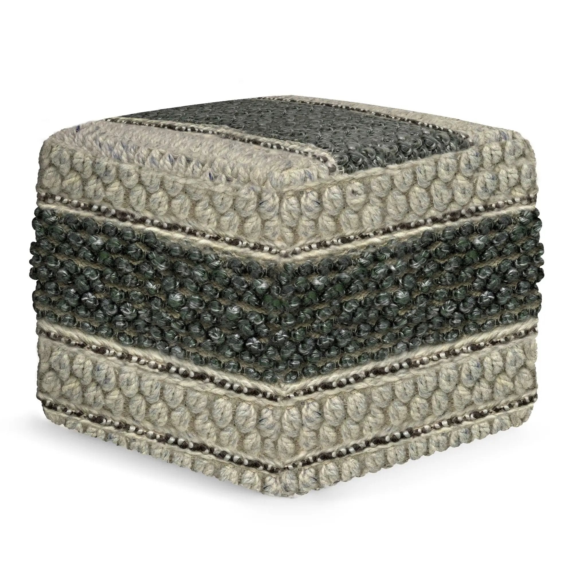 Grady - Handcrafted Square Pouf by HouseOfZazla
