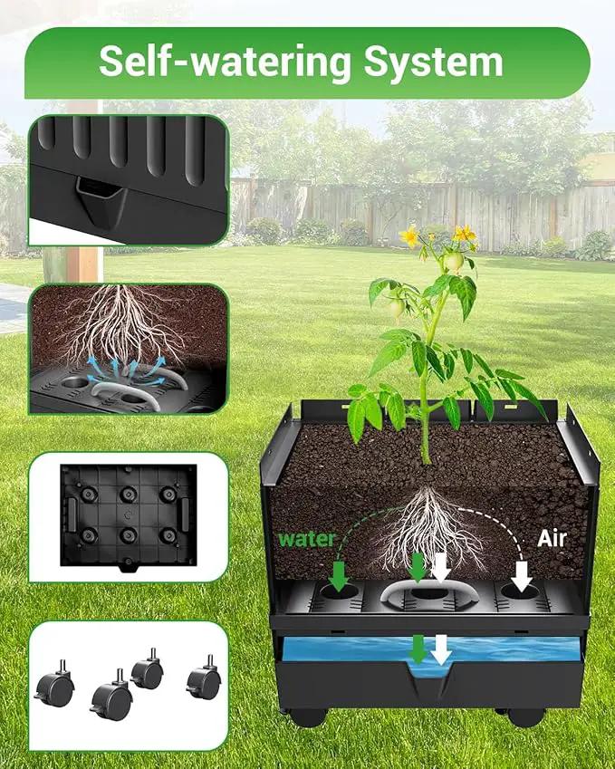 Tomato Planter Box with Trellis, 68.7" Tall Self Watering Tomato Cages for Climbing Vegetables Plant, Raised Garden Bed for Garden, Tomato Plant Support Pots for Patio Indoor Outdoor（68.7" ） by GreenHaven Gardens