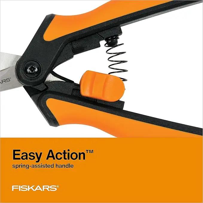 Fiskars Micro-Tip Pruning Snips - 6" Garden Shears with Sheath and Comfort Grip - Sharp Steel Blades - Quality Pruning Shears for Plants in Grow Tents and Hydroponics - Garden Tools by GreenHaven Gardens