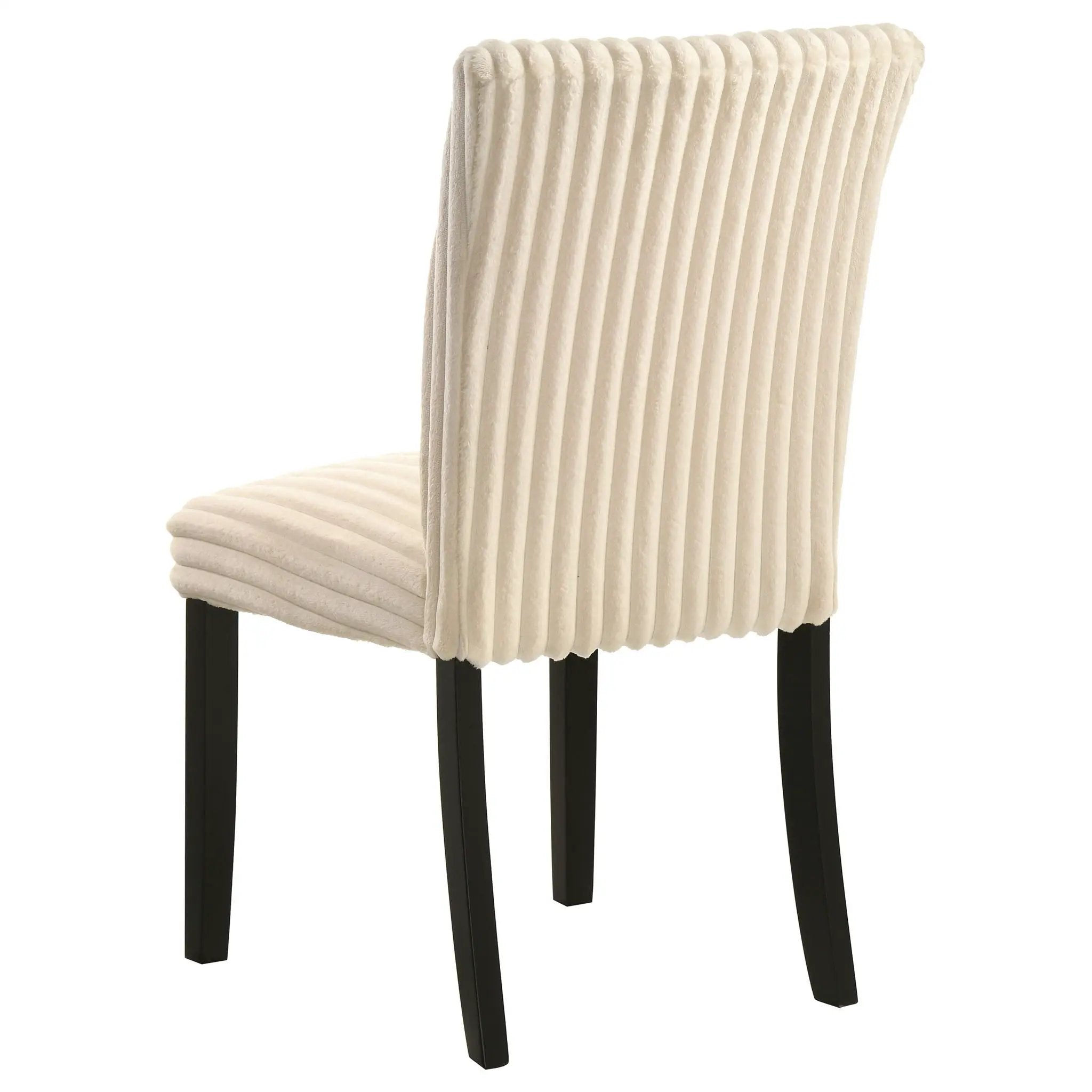 Dermott Upholstered Parson Dining Side Chair Cream (Set of 2) by Unique Piece Furniture