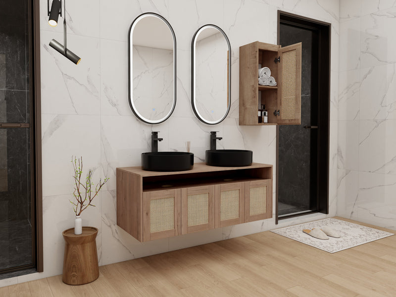 48" Bathroom Vanity with Ceramic Art Sink and Side Cabinet by HouseOfZazla