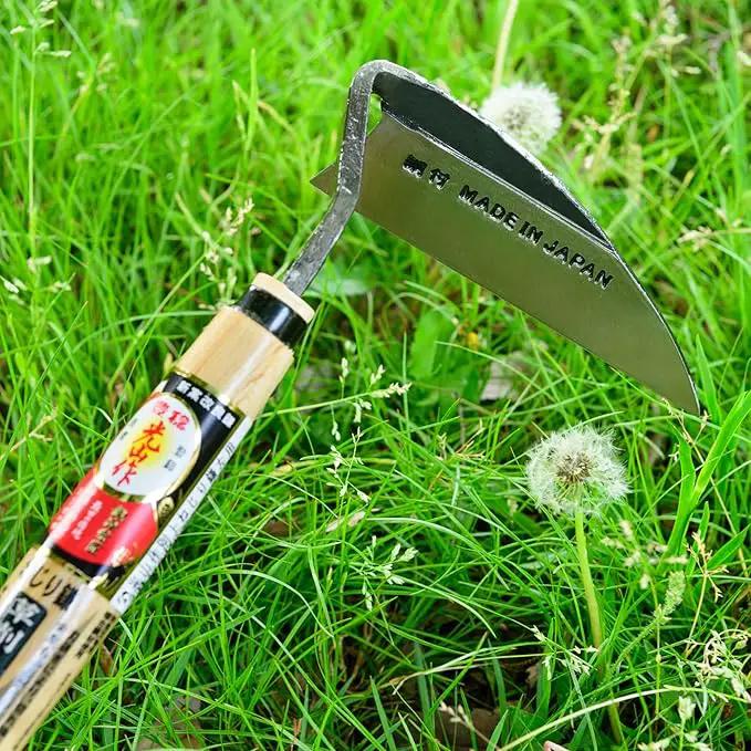 Japanese Gardening Weeding Sickle Left Handed [Made in Japan] Garden Hand-held Tools Hand Hoe Weeder by GreenHaven Gardens