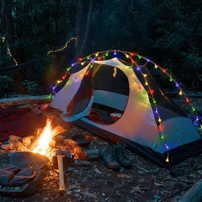 45.9ft 140LED Globe String Lights Outdoor,Crystal Fairy Light IP44 Waterproof Outdoor Hanging Decorative Lights for Home Tent Patio Garden Party Wedding Decor by GreenHaven Gardens