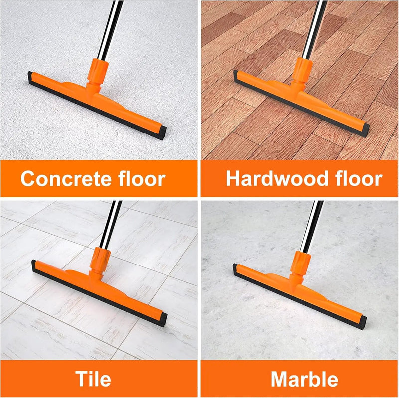 ITTAR Heavy-Duty Floor Squeegee, 62" Adjustable Handle, EVA Foam Blade, Ideal for Concrete, Garage, Patio & More by GreenHaven Gardens