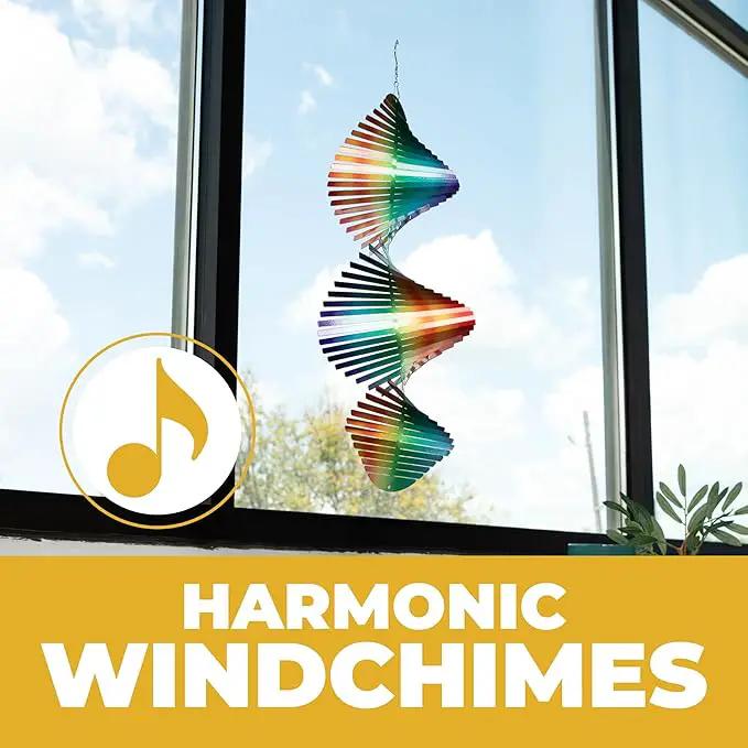 VP Home Rainbow Helix Kinetic Wind Spinner for Yard and Garden Wind Spinner Outdoor Metal Large Hanging Rainbow Decor 3D Garden Art Wind Sculpture Spinners Kinetic Art Garden Spinner by GreenHaven Gardens