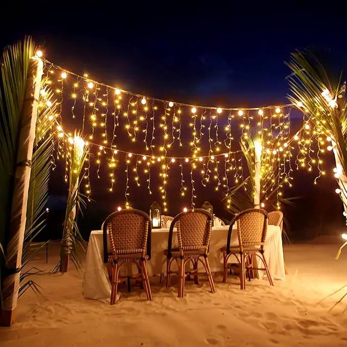 Led Christmas Lights Outdoor Christmas Decorations Hanging Lights 400LED 8 Modes 75 Drops, Waterproof Outdoor Indoor Fairy Christmas Lights for Party, Holiday, Wedding Decorations (Warm Light) by GreenHaven Gardens