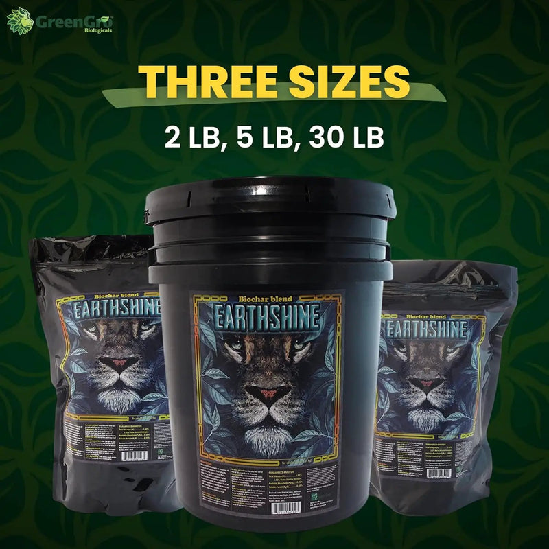 GreenGro Earthshine - Biochar & Humic Acid Blend/Activated Charcoal/Sequesters Carbon/Organic Soil Booster, Top Soil, Plant Food/Compost Tea Accelerator/Derived from Worm Castings / 5lb by GreenHaven Gardens