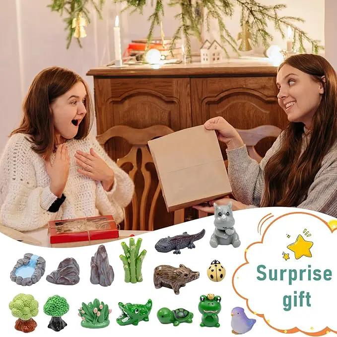 Miniature Small Animal Figurines, 80pcs of Mini Resin Animals, Forest Decoration Ornaments, Miniature Landscape Ornament Sets, Fairy Garden and Dollhouse Accessories by GreenHaven Gardens