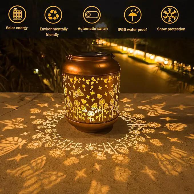 Solar Lanterns Outdoor, Waterproof Hanging Solar Lantern Garden Decor, Solar Lights for Backyard Porch Patio Table Yard Balcony Lawn Pathway, Butterfly Gifts for Women Grandma Mom by GreenHaven Gardens