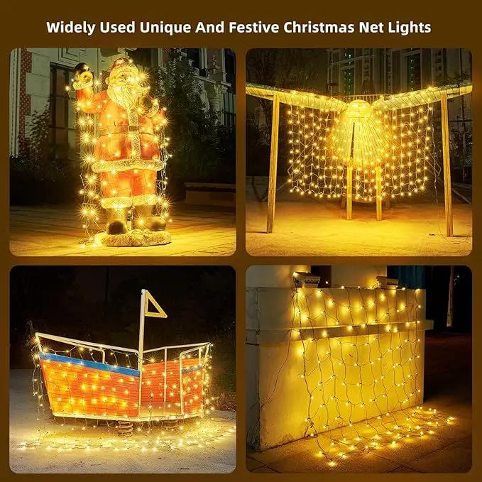 Led Net Lights Christmas Lights Outdoor Christmas Net Lighting with 121Led Mini Globe Lights 5ftx5ft, Outdoor Indoor Fairy Mesh Net Lights for Christmas Trees, Bushes, Shrubs Decorations(WarmWhite) by GreenHaven Gardens