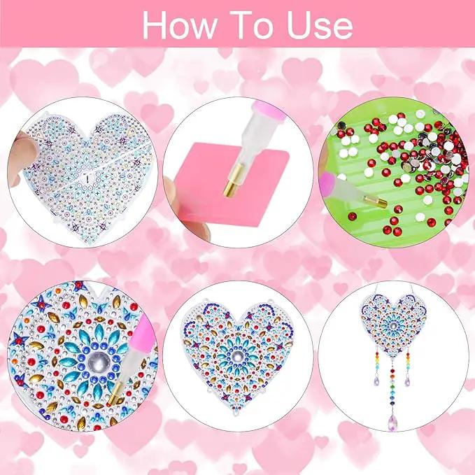 3 Pack Diamond and Painting Suncatcher Window Hanging Ornament Crystal Window Garden Decor DIY Kits for Beginners Adult Kids -Tree, Moon, Heart by GreenHaven Gardens