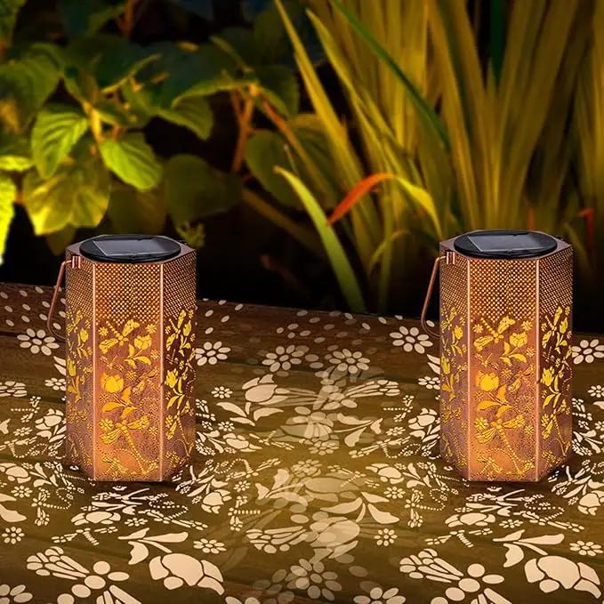 2 Pack Dragonfly Solar Lanterns Outdoor Waterproof - Birthday Gifts for Women, Men, Mom, Solar Lights Outdoor Hanging Garden Decor for Outside, Patio, Outdoor, Yard, Lawn, Balcony by GreenHaven Gardens