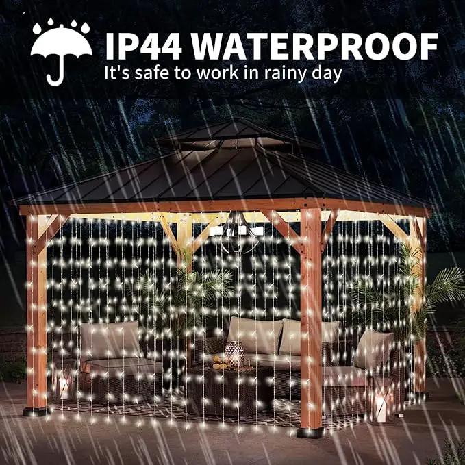 32.8 * 6.56FT Large Size Solar Curtain Lights Outdoor, 8 Modes Icicle Lights, Solar Garden Christmas Decortions for Patio, Gazebo, Eaves, Fence, Tree, Porch (White) by GreenHaven Gardens