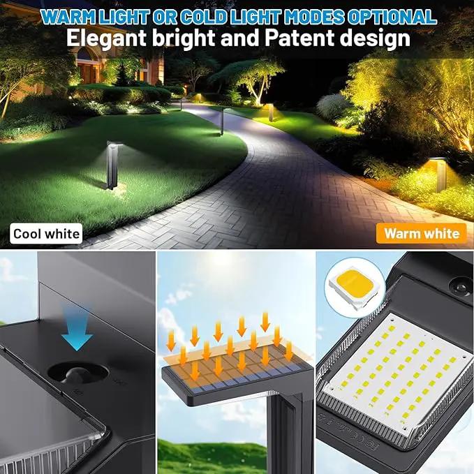 Sunvivo Solar Pathway Lights,2 Modes(Cold White/Warm White),Bright Solar Path Lights Outdoor Waterproof,Perfect Guide Light or Deco for Sideway,Driveway,Walkway,Backyard,Garden,Lawn,Event(4Pack) by GreenHaven Gardens