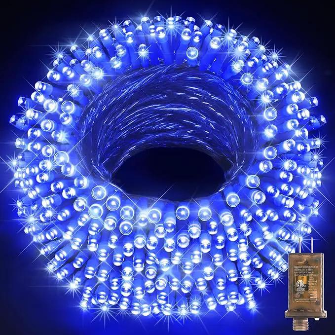 KNONEW 403ft 1000 LED String Lights Outdoor Christmas Light 8 Modes & Timer Fairy Lighting Plug in Waterproof for Xmas Yard Tree Wedding Party Holiday Decorations (Blue) by GreenHaven Gardens