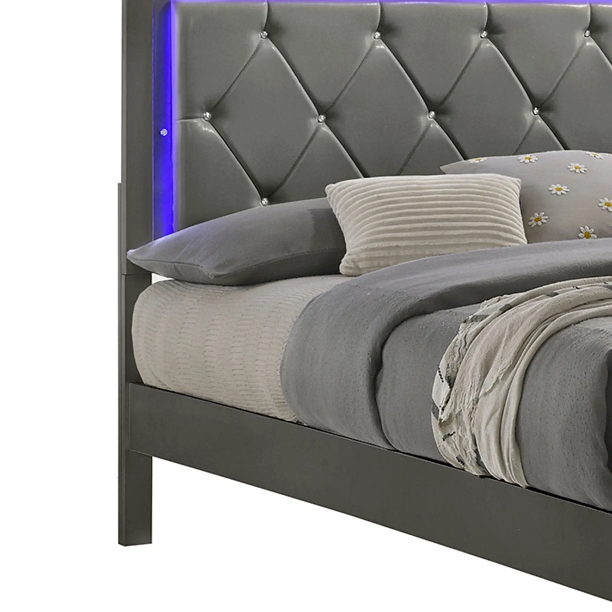 Blaze - Modern Bed With LED Headboard