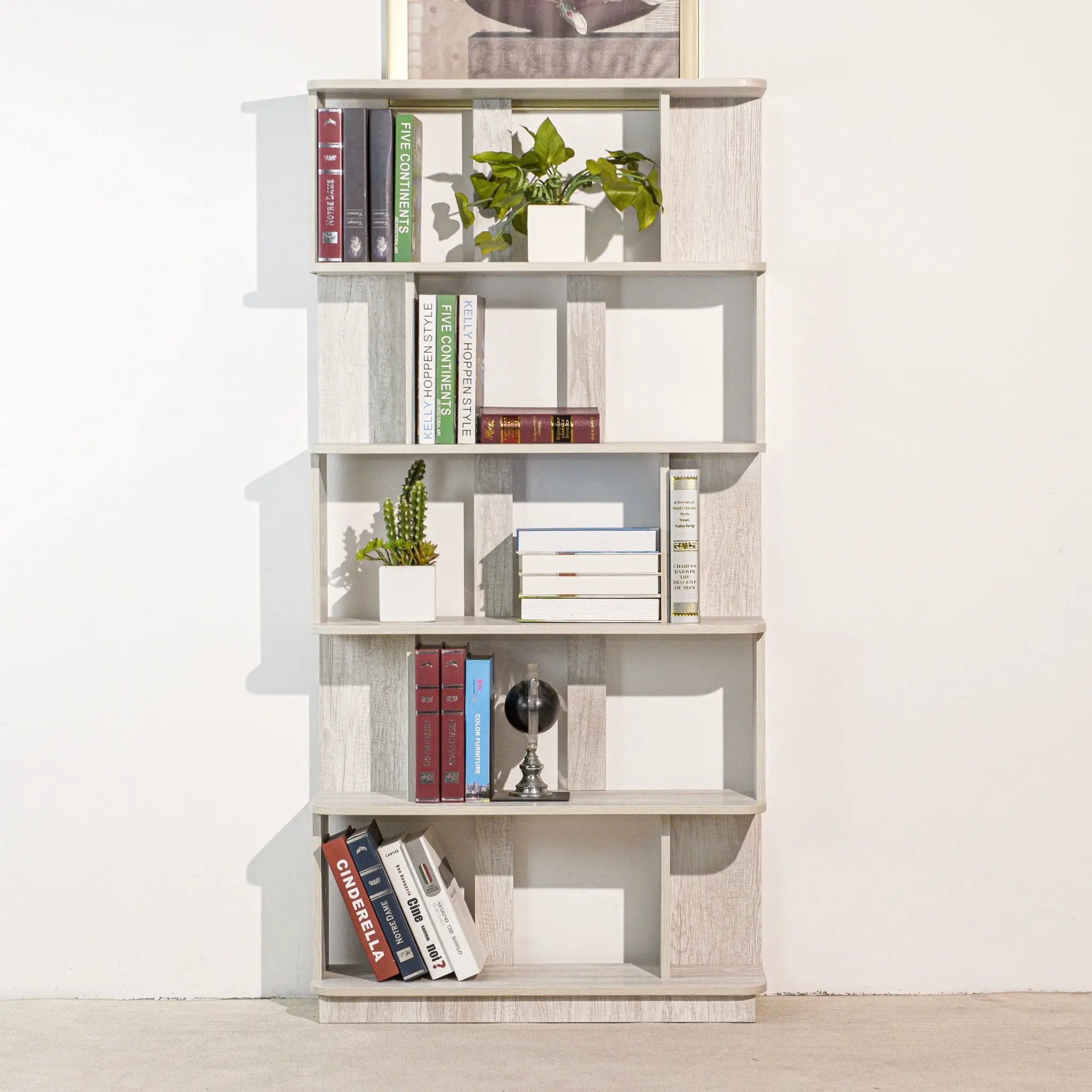 Modern 5 Tier Open Storage Bookcase by HouseOfZazla