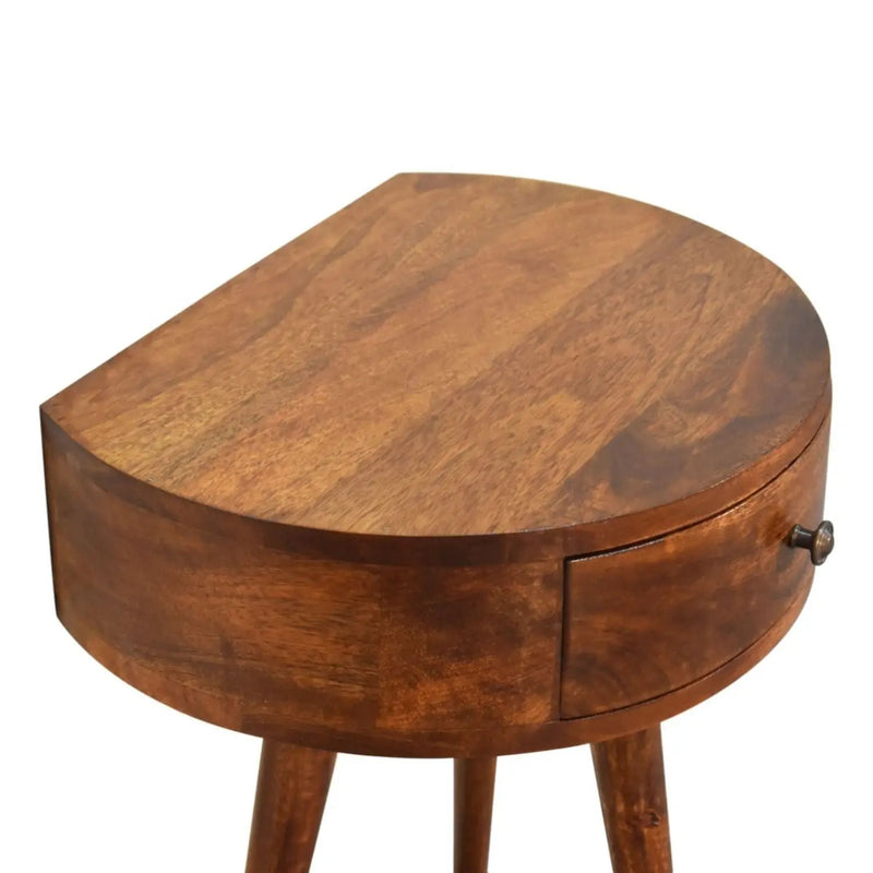 Semi Circle Nightstand - Chestnut by HouseOfZazla