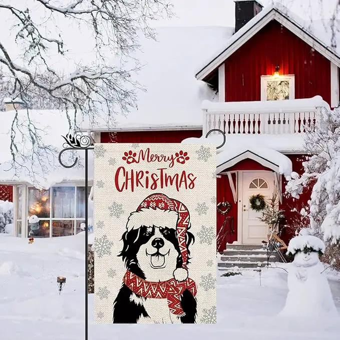Seasonal Garden Flags Bernese Mountain Double Sided Flags Set of 11 Holiday Farmhouse Indoor Outdoor Yard Lawn Christmas Gifts Decorations 12.5x18 Inch by GreenHaven Gardens