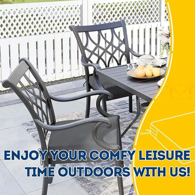 AAAAAcessories Outdoor Seat Cushions for Chairs, Waterproof, Fade-Resistant Patio Furniture Replacement Cushions, 18" x 18" x 2", Set of 2, Dark Gray by GreenHaven Gardens
