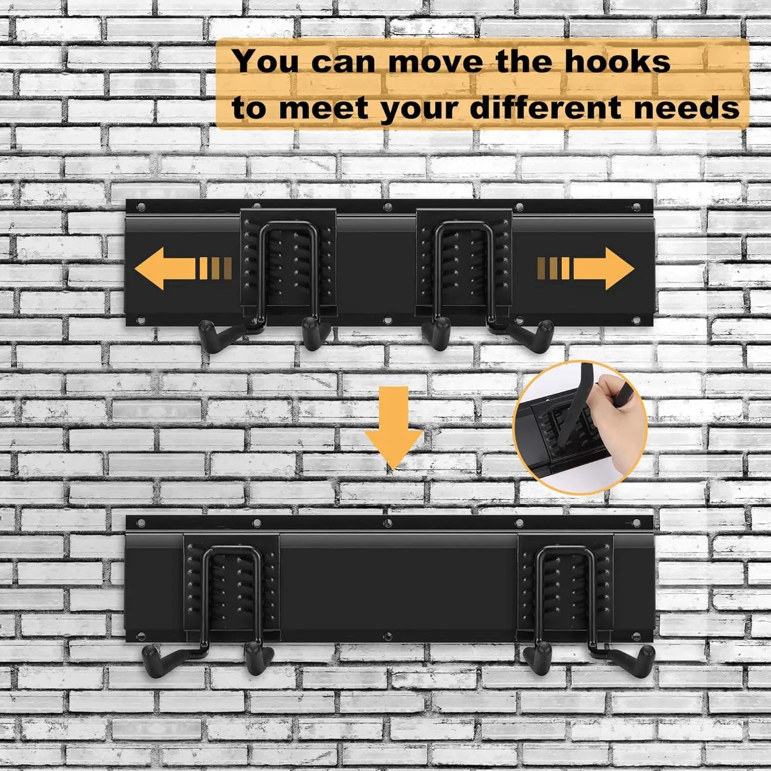 Garage Tool Organizer and Hanging Storage Rack, Heavy Duty Hooks for Organizing Various Tools in Shed, Garden, Yard by GreenHaven Gardens