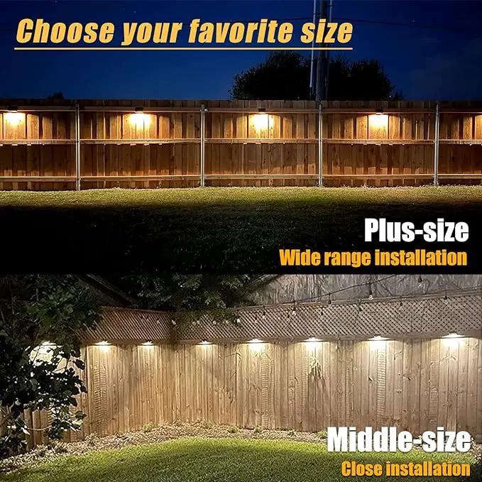 Aulanto Solar Fence Lights 8 Pack-Plus,100 Lumen Big Outdoor Solar Light IP65 Waterproof, Warm White and 10 RGB Modes,Fence Lights Otdoor Solar Lighting for Backyard,Garden,Fence,Wall,Deck,Stairs. by GreenHaven Gardens