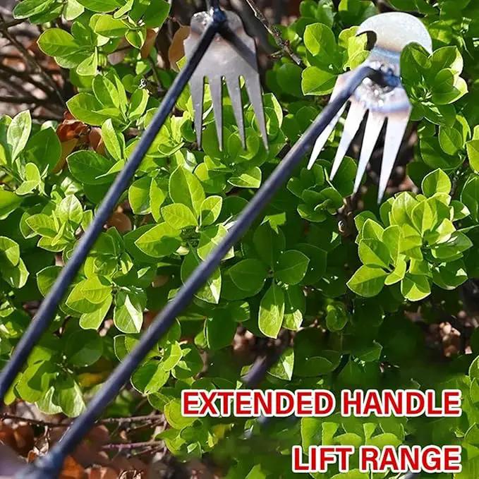 Amposei Weeding Artifact Uprooting Weeding Tool, Multifunctional Weeder, Hand Weeder Tool, Stand Up Weed Puller Tool with Handle for Garden Yard Farm Weed Removal (20in, Metal 2PCS) by GreenHaven Gardens