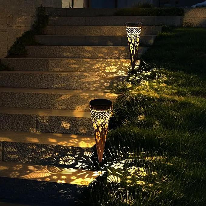 KAIXOXIN Solar Garden Lights, Metal Hummingbird Pathway Lights, Outdoor Landscape Lighting for Patio, Backyard, Walkway (Hummingbird, 4) by GreenHaven Gardens