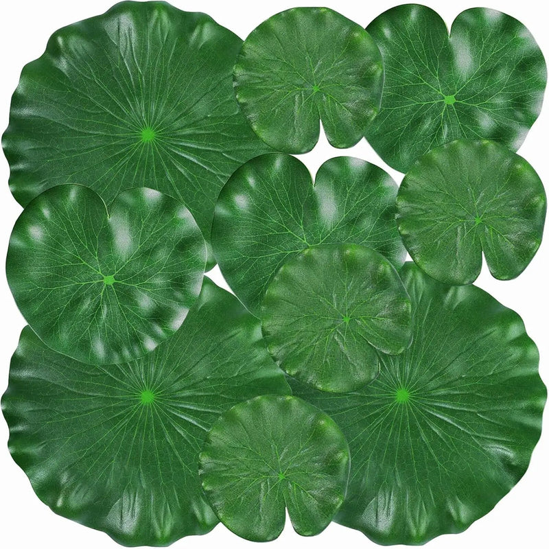 20Pcs Floating Lily Pads for Ponds, Fake Lily Pads, Artificial Lotus Leaves Decorative, 6pcs 8.3in and 6pcs 7in and 8pcs 4in (Total 20pcs) by GreenHaven Gardens