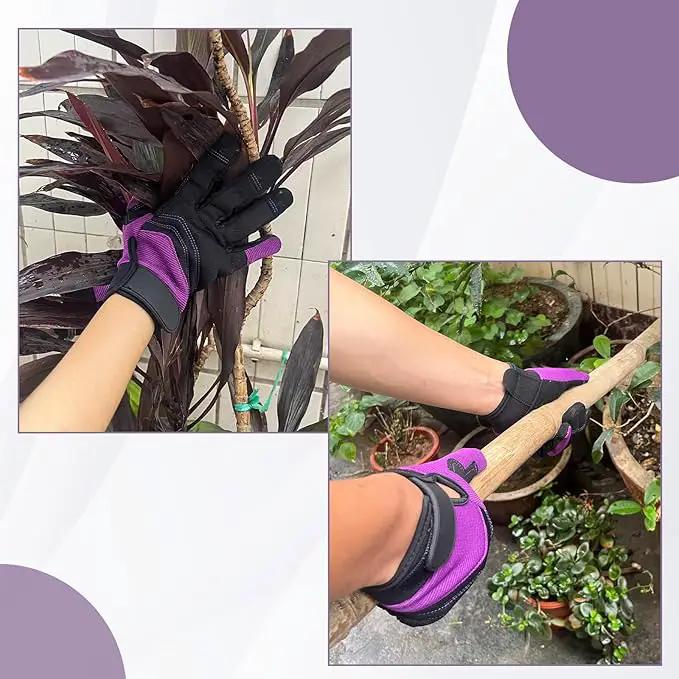 Gardening Gloves for Men and Women, Thorn Proof & Puncture Resistant Working Gloves, Gloves for Safety Work and Gardening, Gardening Gifts, Synthetic Leather Spandex Mechanic with Touchscreen Support by GreenHaven Gardens