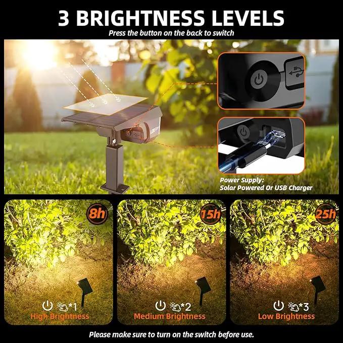 Solar Spot Lights Outdoor Landscape Lights, 40 LEDs Solar Landscape Spotlights Outdoor Waterproof Auto On/Off Solar Garden Lights, Outdoor Solar Lights for Yard Palm Tree Driveway Patio Pool by GreenHaven Gardens