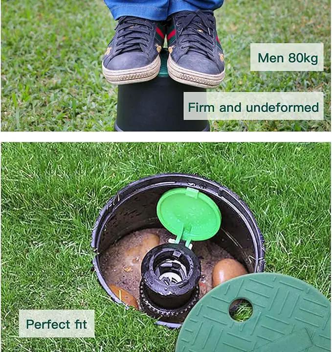 2 Pcs Sprinkler Valve Box Cover, 5.5" OD 6" Valve Box Cover Lid for Sprinkler Irrigation System, Valve Box Cover Lid for Outdoor Sprinkler Irrigation Control Water System Lawn (6 inch)