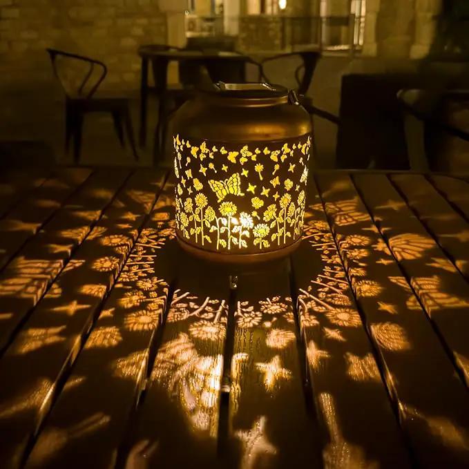 Solar Lanterns Outdoor, Waterproof Hanging Solar Lantern Garden Decor, Solar Lights for Backyard Porch Patio Table Yard Balcony Lawn Pathway, Butterfly Gifts for Women Grandma Mom by GreenHaven Gardens
