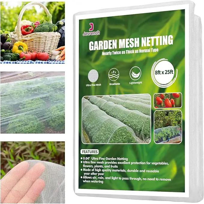 Garden Netting, Jevrench Durable Ultra Fine Garden Netting, Garden Plant Cover Row Cover Makes Plants, Vegetables, Fruits, and Flowers Grow Better (8ft x 25ft) by GreenHaven Gardens