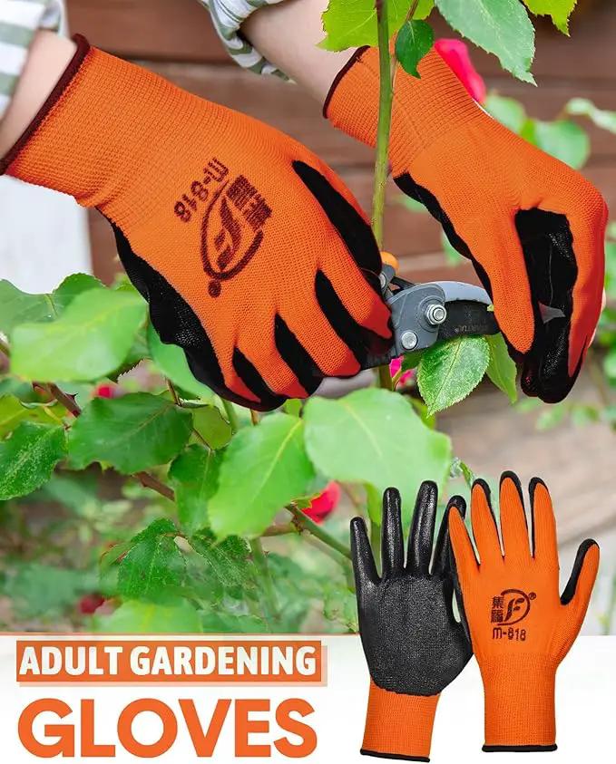 Nuogo 24 Pairs Gardening Gloves for Men Women Rubber Coated Landscaping Work Gloves Safety Work Construction by GreenHaven Gardens