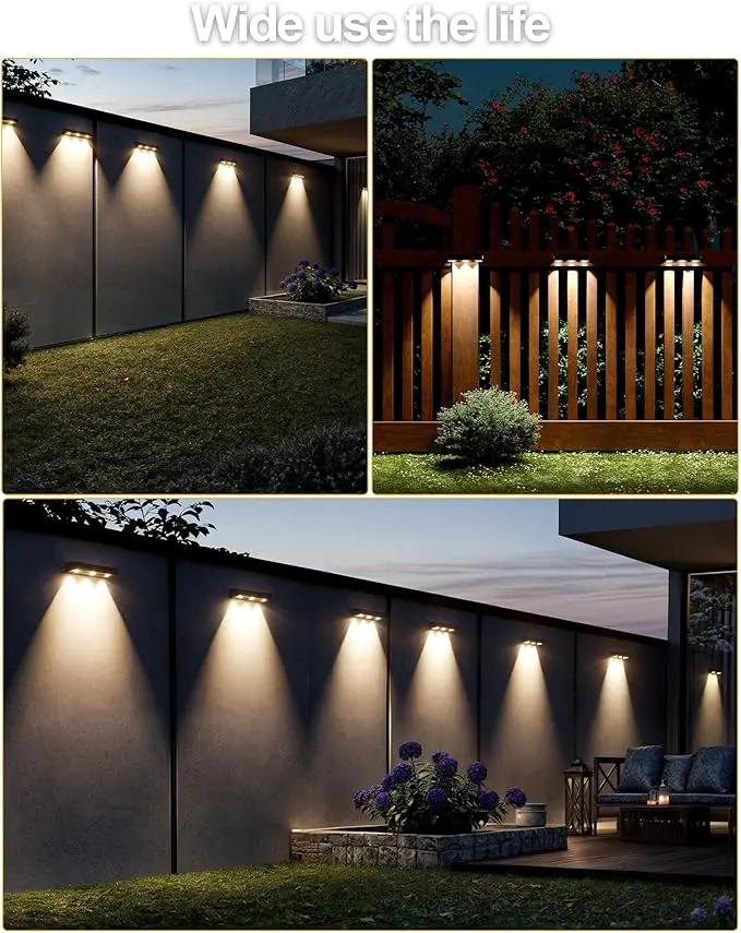 Solar Fence Lights 10 Pack, Outdoor Fence Light with 11 Modes RGB Color Glow LED Solar Lights, IP65 Outdoor Waterproof Wall Light, for Patio/Backyard/Deck/Fence/Railing by GreenHaven Gardens