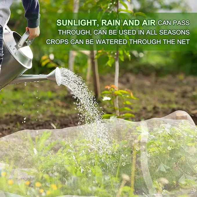 Garden Netting, Jevrench Durable Ultra Fine Garden Netting, Garden Plant Cover Row Cover Makes Plants, Vegetables, Fruits, and Flowers Grow Better (4ft x 25ft) by GreenHaven Gardens