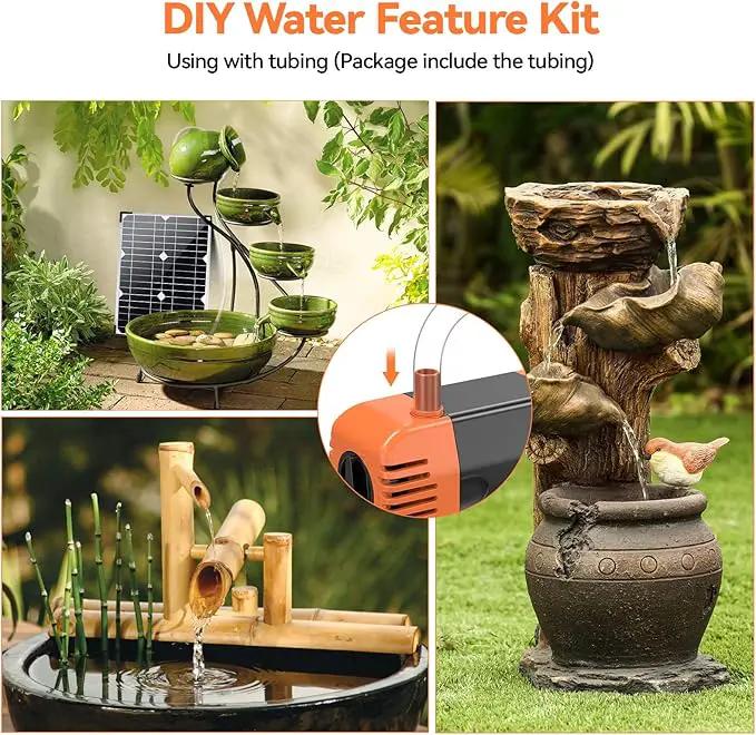 POPOSOAP 20W Solar Water Pump, Solar Powered Water Pump Outdoor with 320GPH Solar Pump, 7 Sprayers, 16.4ft Cable, 6.6ft Tubing for Outdoor Pond, Fish Tank and Garden Water Features by GreenHaven Gardens