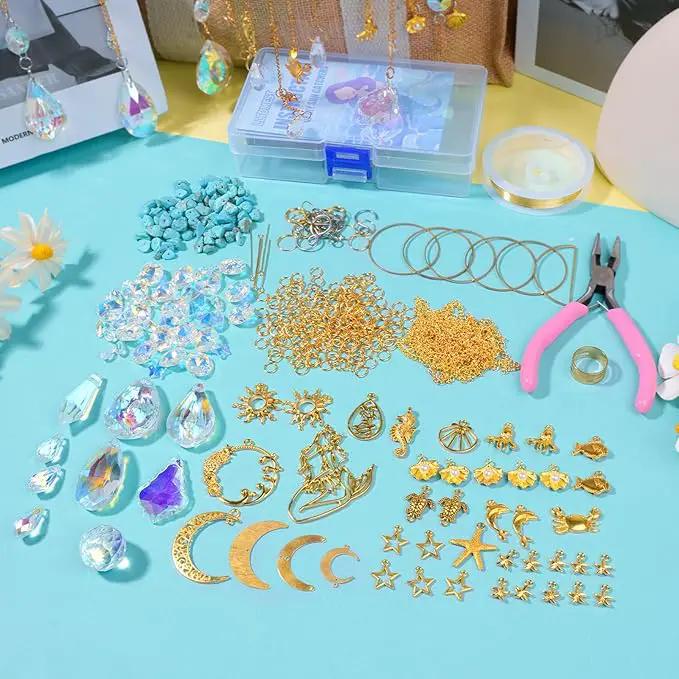 420pcs Suncatcher Making Kits for Adults Crystal Sun Catchers Crafts with Hooks Chains Pendants Rainbow Maker for Window Hanging Prism Indoor Outdoor Garden Xmas Wedding Party Decor (Mermaid) by GreenHaven Gardens