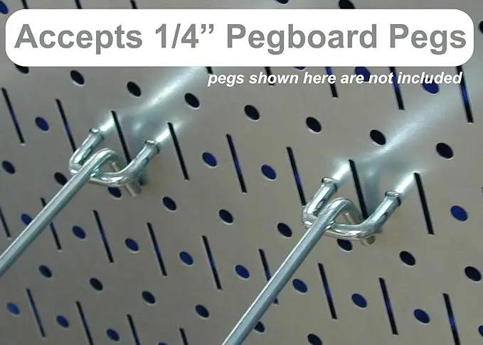 Wall Control 4 ft. Metal Pegboard Organizer - Standard Tool Storage Kit & Deluxe Hook Assortment for Slotted Tool Board - White by GreenHaven Gardens