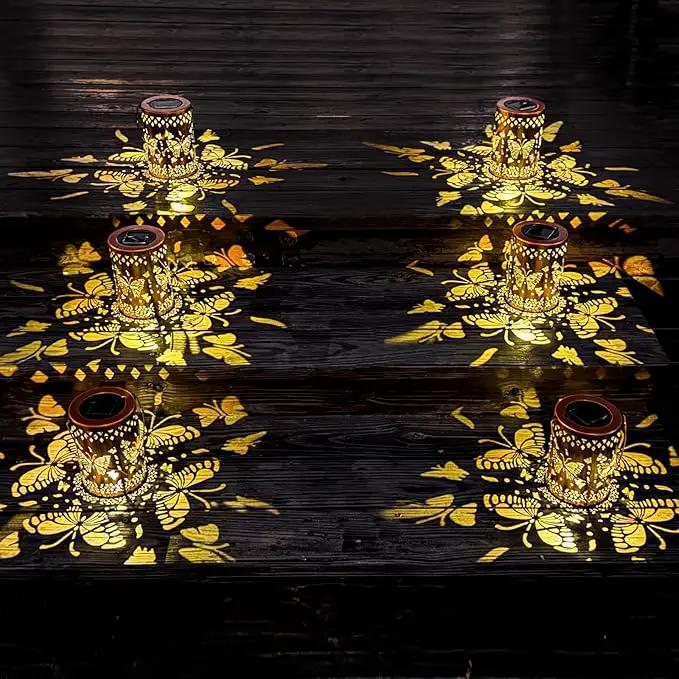 Solar Lanterns Outdoor Waterproof Butterfly Garden Decor Lantern Birthday Gifts for Women Mom Grandma, Hanging Lights Metal Decoration Outside for Yard, Patio, Backyard, Porch by GreenHaven Gardens