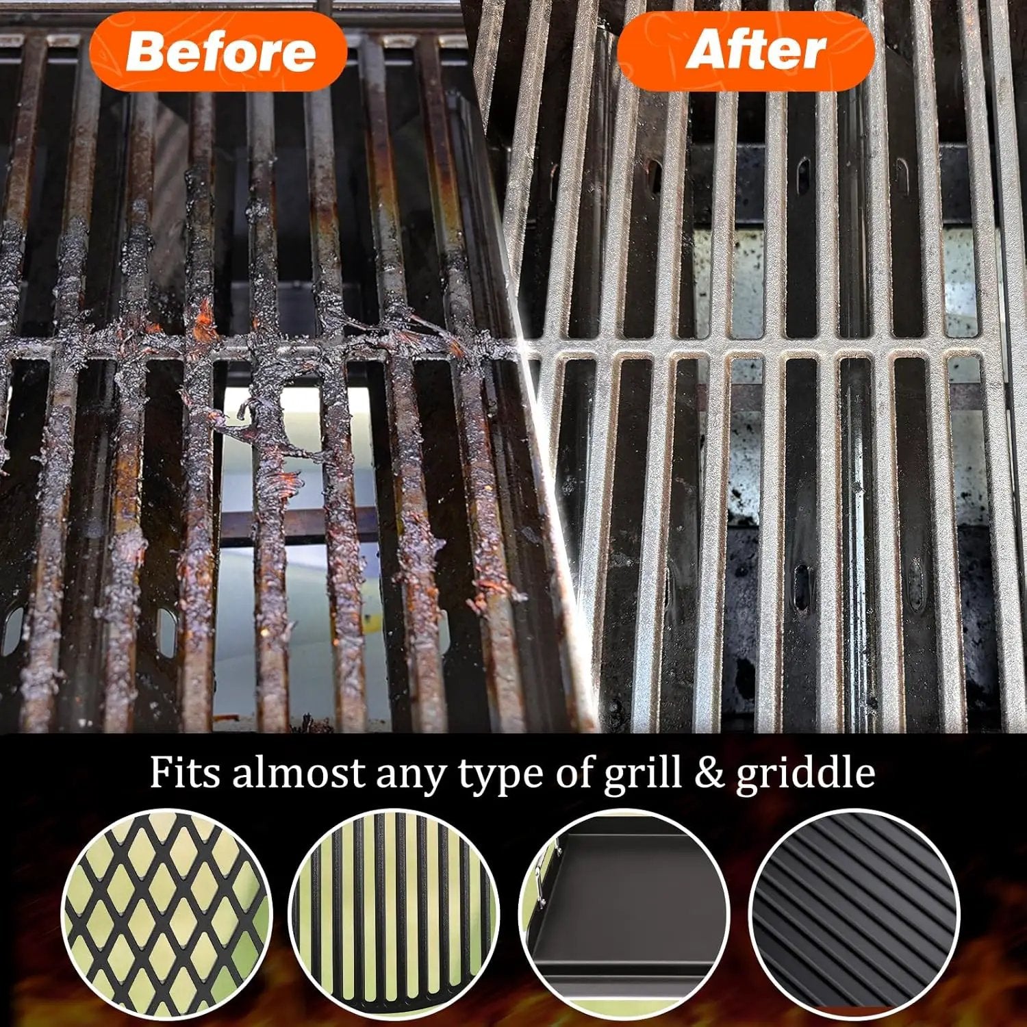 Grill Brush for Outdoor Grill, Bristle Free Steam Grill Brush with Scraper, BBQ Grilling Accessories BBQ Brush Non Metal Bristles, Grilling Accessories Fit Most Grills, Gifts for Men Dad Husband by GreenHaven Gardens