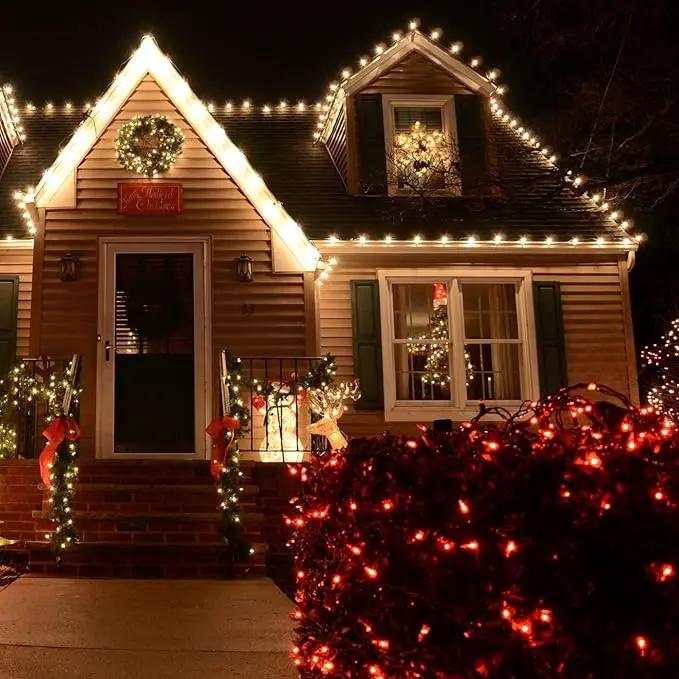 TW SHINE Red Christmas Lights, 2 Pack Total 40 FT 200 Count Incandescent Christmas Mini Tree String Lights, Waterproof Christmas Decorations for Outdoor Indoor Xmas Patio Home Party Garden Yard Decor by GreenHaven Gardens