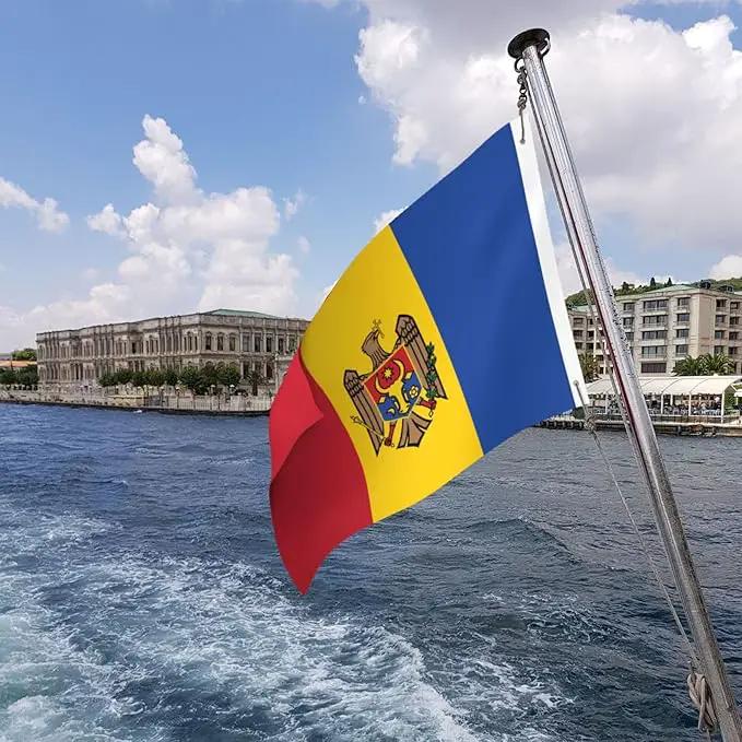 Moldova Moldavian Flag Garden Yard House 2x3 ft Flags Double Sided Print Banner Indoor Outdoor Party Home Decorations for Boat Dorm House Balcony by GreenHaven Gardens