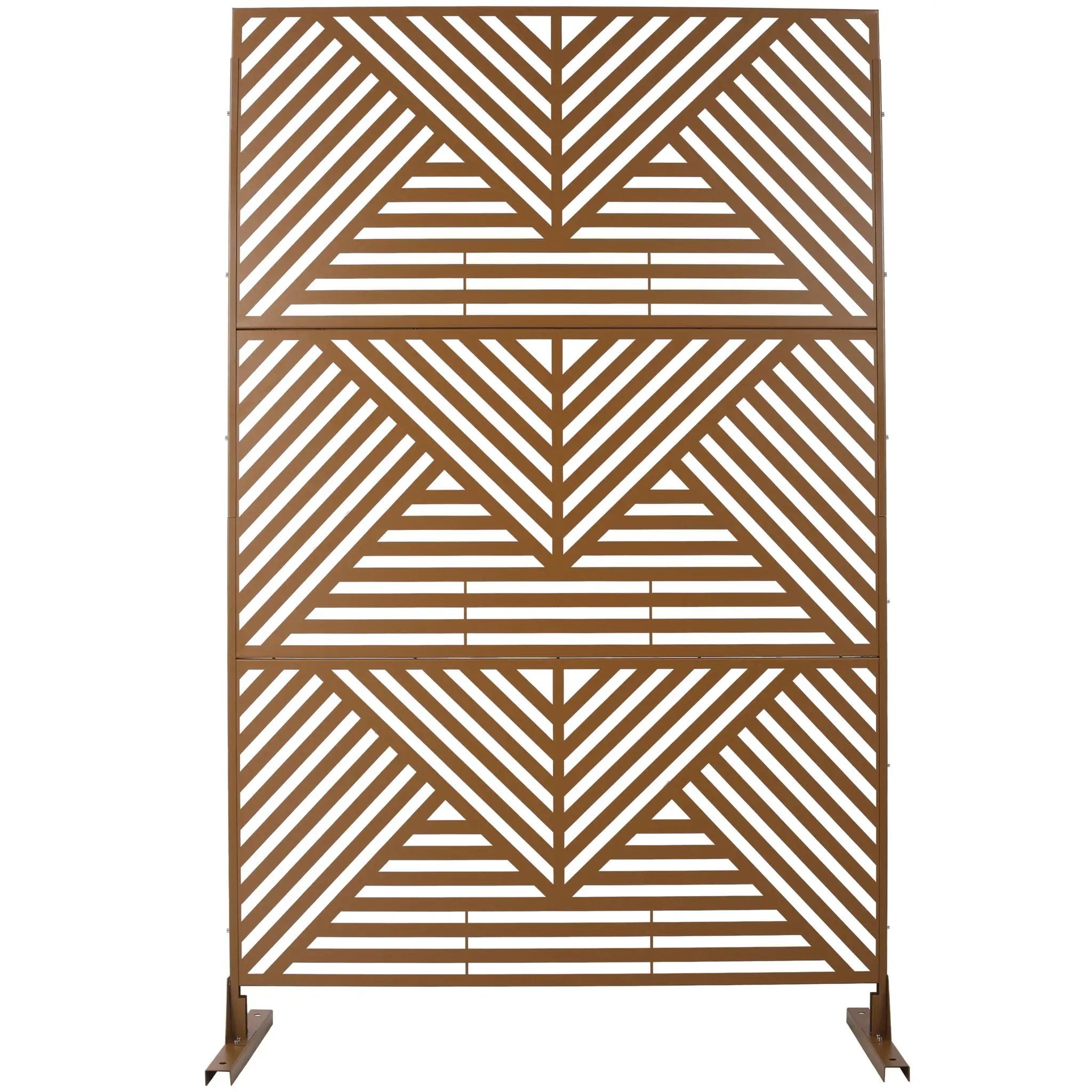 Freestanding Outdoor & Indoor Freestanding Metal Privacy Screen by HouseOfZazla