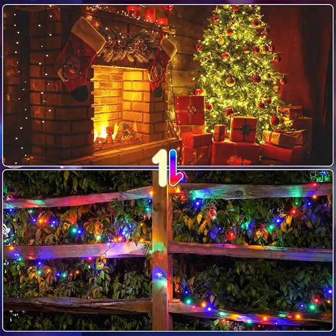 2 Pack 200 LED Solar String Lights, 8 Modes Solar Lights for Outside, Waterproof and Solar Powered Outdoor String Lights for Holiday Christmas Yard Garden Tree Wedding Party (2 Color Changing) by GreenHaven Gardens