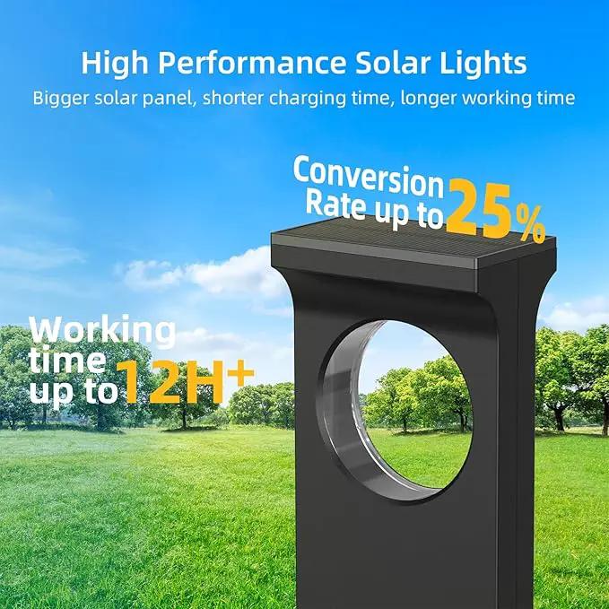 Solar Pathway Lights Outdoor, 2 Pack Upgraded Moon Shaped Landscape Lights - Brighter & Waterproof Solar Powered Decor for Yard, Garden, Path, Walkway, and Outdoor Decoration by GreenHaven Gardens